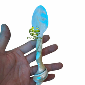 Vietnam Handmade Mother of Pearl Spoon Natural <b>Shell</b> Coffee Tea Dessert Spoon Luxury Tableware for Home Kitchen Decor - Product Image 1