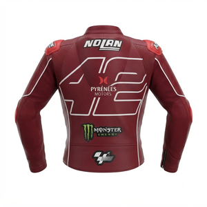 Men’s Cowhide Leather <b>Racing</b> <b>Jacket</b>/Chaqueta MotoCP Style CE Level 2 Armor Motorcycle Track Riding Protective Gear CE - Product Image 2