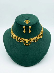Naykk Creations – Ensemble de bijoux 4 pièces fait main pour femme, plaqué or 24 carats, en cuivre et laiton, haute qualité, pour fiançailles, mariage et fêtes - Product Image 2