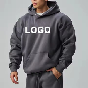 เสื้อฮู้ดดี้ผู้ชาย หนัก 600 กรัม ผ้าฝ้ายสั่งทำพิเศษ เสื้อฮู้ดดี้ผ้าฟลีซ สตรีทแวร์ ทรงโอเวอร์ไซส์ เสื้อสเวตเชิ้ตมีฮู้ด คุณภาพสูง - Product Image 1