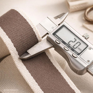 Ruban élastique en coton gris et blanc, bande de tissu durable pour les projets d'artisanat et de couture - Product Image 6