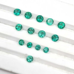 Natural Zambia Emerald Round faceted Loose Gemstone Lot 3-7 MM IGI Certified for Handmade Jewelry Making - Product Image 6
