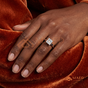 Princess Cut Moissanite <b>Solitaire</b> Engagement <b>Ring</b> 925 <b>Silver</b> Classic Wedding <b>Ring</b> Diamond Look Jewelry for Women - Product Image 4