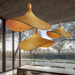 Lámpara Colgante de Mimbre Tejida a Mano, Estilo Industrial, para Decoración del Hogar, OEM ODM - Product Image 4