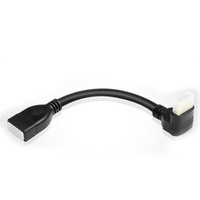 Câble d'extension numérique AV 19 broches mâle-femelle à angle droit 90 degrés pour téléviseur, moniteur, projecteur