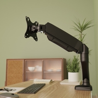 Support de moniteur ergonomique AUKI avec bras à ressort à gaz pour écran de 17 à 32 pouces, support de moniteur VESA, mouvement complet, capacité de 8 kg