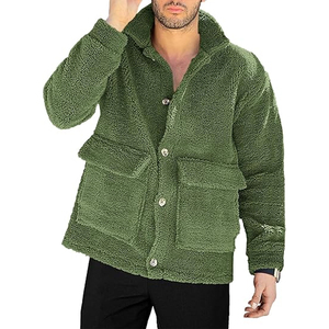 Men's Black <b>Fleece</b> <b>Jacket</b> Stand Collar Zipper Closure Casual Winter Wear 100% Wool Breathable Cotton <b>Lining</b> Regular Fit - Product Image 6