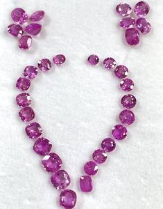 พลอยแซฟไฟร์สีชมพูธรรมชาติ 100% คุณภาพสูง น้ำหนัก 19.20 กะรัต รูปทรงผสม สำหรับทำสร้อยคอและต่างหู ในราคาที่ดีที่สุด - Product Image 1