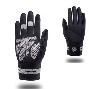 Durable Anti <b>Slip</b> Comfort Fit <b>Full</b> Finger Cycling Gloves With Safety Padding Breathable Fabric For Daily Bike Riding - Product Image 5