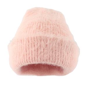 Comprar diseño simple al por mayor logotipo personalizado bordado liso en blanco color invierno puños de punto de gran tamaño gorros cálidos sombreros 2025 - Product Image 5