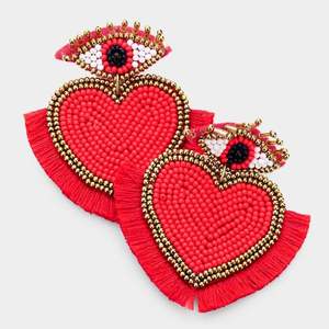 Pendientes florales con cuentas personalizados, aretes con múltiples cuentas, joyería hecha a mano para mujeres a precio económico. - Product Image 1