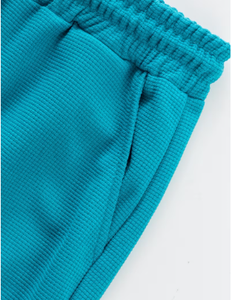 Pantalon de survêtement large pour homme, couleur turquoise, taille élastique avec cordon de serrage, coupe décontractée - Product Image 3