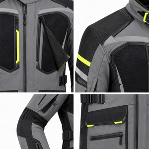 เสื้อแจ็คเก็ตมอเตอร์ไซค์แบบ Heavy Duty Adventure Touring Sport Cordura Mesh  พร้อมช่องเก็บของหลายช่อง  พร้อมแผ่นกันกระแทก CE  ผ้ากันน้ำ - Product Image 5