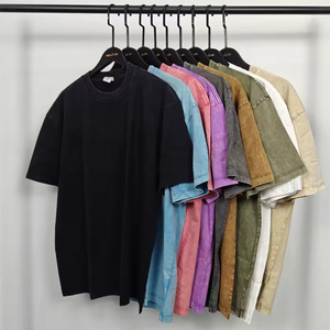 T-shirts d'été personnalisés brodés et imprimés, T-shirts délavés à l'acide, T-shirts vierges usés et délavés en gros avec logo 2026 - Product Image 2