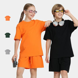 T-<span class=keywords><strong>shirt</strong></span> en coton 275 g/m² pour enfants garçons, doux, respirant, vierge, à manches courtes, idéal pour l'impression de logo personnalisé - Vente en gros - Product Image 2