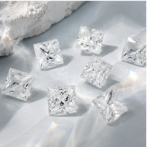 Diamants de laboratoire solitaires non montés 0,45-0,579 CT/pièce HPHT/CVD, clarté VS-Si, taille princesse, couleur DEF, excellente taille - Product Image 2