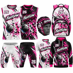 Ensemble Maillot de Football Américain Sublimé 7 sur 7 avec Capuche, Débardeur, Short et Gants – Unisexe Adulte Toutes Saisons Anti-Bactérien - Product Image 6