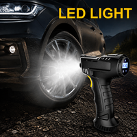 Gonfleur de pneus sans fil portable 150 PSI, compresseur d'air électrique rechargeable, pompe à pneus de voiture avec affichage numérique et arrêt automatique