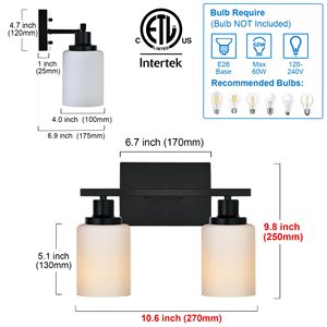 Moderna luce da bagno a 6 luci in ottone spazzolato con applique da parete in vetro bianco latte per camera da letto o corridoio - Product Image 4