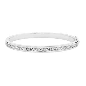 GREGORY 18K Gold Tennis <b>Bracelet</b> Round Diamond Channel Setting Women's Classic Wedding Jewelry - Product Image 3