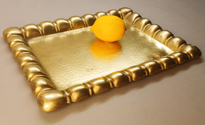 Plateau carré en laiton de haute qualité au design moderne, taille et forme personnalisées, plateau de service rond pour la cuisine, la nourriture et la maison - Product Image 3