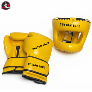 Service OEM ODM, service de personnalisation du logo, équipement durable pour MMA, Muay Thai et entraînement, ensembles de boxe jaunes et noirs de qualité supérieure - Product Image 2