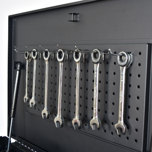 Matte Black Powder Coated Steel 4 Drawer Utility <b>Cart</b> Family keywords: for Garage Workshop Storage Use - Product Image 6