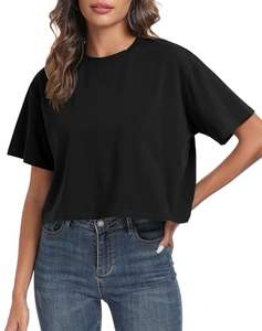 T-shirt court en coton premium pour femme Solo Styling – Coupe classique et moderne, doux, durable et léger, idéal pour la superposition - Product Image 1