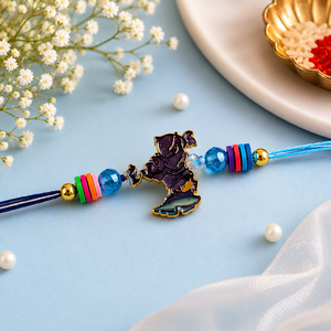 Personnage de dessin animé pour enfants Rakhi pour Raksha Bandhan, cadeau festif décoratif fait main en fil pour la célébration des enfants - Product Image 3