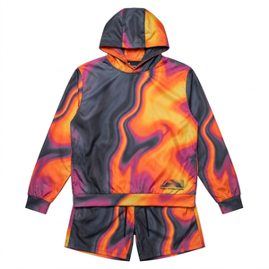 Ensemble survêtement imperméable coupe-vent avec short |   Ensemble short et sweat à capuche léger en nylon personnalisé pour l'été - Product Image 1