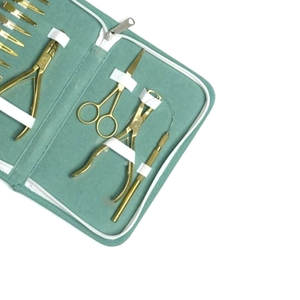 Best Manufacturing Hair Extension Tools <b>Kit</b> with Plier <b>Crochet</b> Needle Clips Human Hair Extension Gold Stainless Steel Salon - Product Image 3