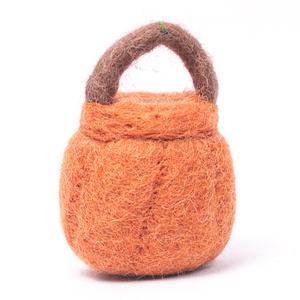 Panier citrouille d'Halloween en feutre fait main, sac à bonbons pour enfants, sac cadeau de fête personnalisé en feutre souple - Product Image 3