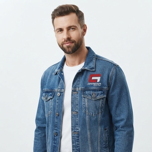 Fashion <b>Men</b> <b>Denim</b> <b>Jacket</b> Best Selling Modern Casual <b>Denim</b> Collection with Personalized Logo OEM Manufacturing Services - Product Image 1