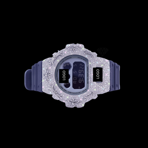 Reloj Hip Hop Bust Down G Sh0 Completamente Cubierto de Diamantes VVS Moissanite, Reloj de Lujo Personalizado Chapado en Oro - Product Image 3