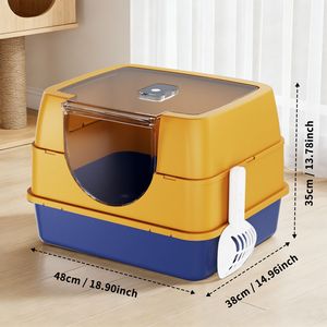 Lettiera per Gatti Arancione Galaxy in Plastica PP Resistente, Chiusa e Sigillata per Prevenire gli Odori, Stabile e Adatta a Famiglie con Animali Domestici in Tutto il Mondo - Product Image 1