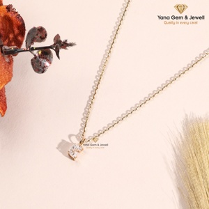 Élégant pendentif lettre initiale C pour femme, diamant de laboratoire CVD, clarté VS1, couleur F, 1,00 carat, or jaune massif 14 carats - Product Image 2