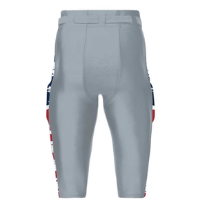 Uniforme de football américain personnalisé LINCOLN WEARS pour hommes, sublimé, vert olive et blanc, short d'équipe de haute qualité, maille respirante 100% - Product Image 2