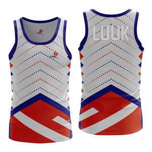 Custom Printed <b>Men's</b> <b>Running</b> Tank Top Sublimated Breathable Sports <b>Singlet</b> Quick Dry Fitness Training Wear OEM Supplier - Product Image 4