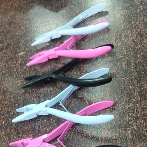 Hair Pliers Curved <b>Head</b> Teeth 3 Holes Micro and Nano Beads Ring Links Feather Hair Extension Tools Plier OEM Service - Product Image 6
