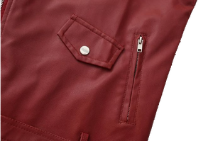 Chaleco de Motociclista de Cuero Sintético PU para Hombre, Sin Mangas, Ajustado, con Cierre y Pedrería, Estilo Punk, para Invierno - Product Image 6