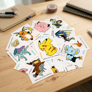 ชุดสติกเกอร์ PVC ลายโปเกมอนเกาหลี DIY 18 ชิ้น สติกเกอร์ติดแบบถู ลายการ์ตูนน่ารัก สำหรับตกแต่งไดอารี่ เคสมือถือ ลายอนิเมะแบบสุ่ม ขายส่ง - Product Image 2