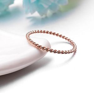 Pulseras de Metal Trenzado Delicado al por Mayor, Joyería de Cobre en Oro Rosa, Pulseras Minimalistas Apilables de Alambre Trenzado en Venta - Product Image 2