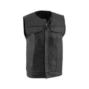 Gilet sans manches en coton/polyester à col mandarin pour homme, prix de gros - Product Image 1