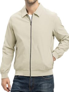 Mens Lightweight Jackets Casual Stylish Windbreakers for Men Light Track Jacket Laydown Collar Fall Golf Coats - Product Image 3