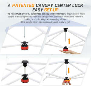 Carpa Plegable Cuadrada Portátil Resistente para Exteriores, de Una Habitación, para las Cuatro Estaciones, con Estructura con Recubrimiento en Polvo, para Campamentos, Eventos y Jardín - Product Image 2