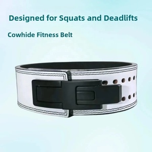 Adjustable Waist Support <b>Belt</b> with Double Buckle for <b>Weight</b> Lifting and Strength <b>Training</b> Unisex Artificial Leather Back Support - Product Image 3
