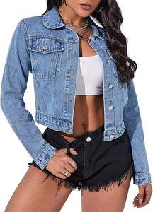 Chaquetas Vaqueras de Mujer 100% Algodón, Cómodas, Transpirables y Ecológicas, a Precio Económico, Nueva Moda, Personalizadas OEM, Lavadas - Product Image 5