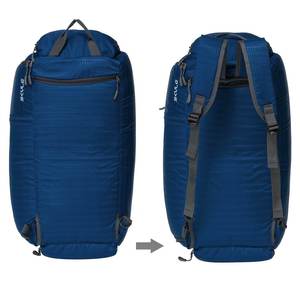 Sac de sport durable bleu et gris, sac de voyage multi-poches avec poche à chaussures dédiée et bandoulière rembourrée - Product Image 3