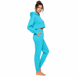 comfortable <b>woman</b> crop <b>hoodie</b> with stylish <b>cropped</b> design soft fabric lightweight feel ideal <b>for</b> everyday comfort and fashion - Product Image 2