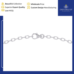 Collar con colgante de diamante cultivado en laboratorio de plata de ley 925 con garantía de calidad del 100% para mujeres, de un proveedor indio certificado por IGI. - Product Image 3